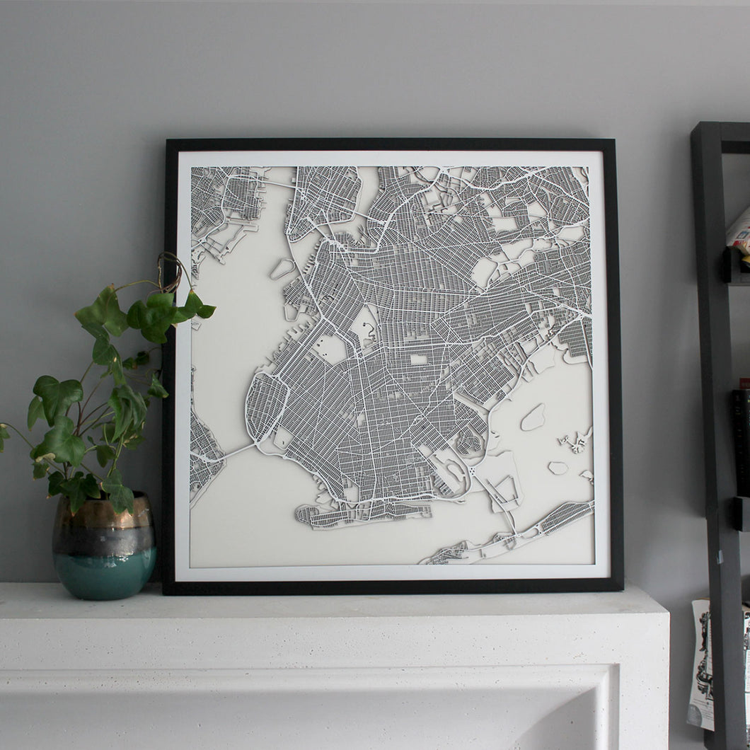 Brooklyn Street Carving Map (Sold Out)