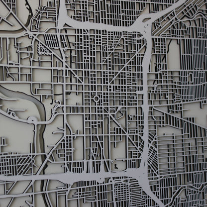 Indianapolis Street Carving Map (Sold Out) (1745310089267)