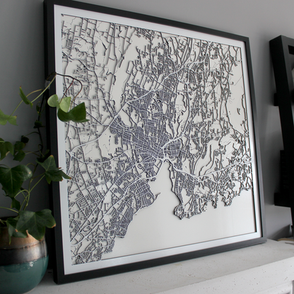 New Haven Street Carving Map (Sold Out) (4445851648115)